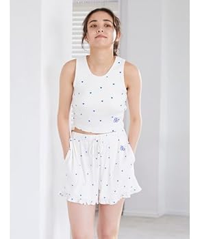 Amazon | [ジェラート ピケ] ハート柄フリルショートパンツ